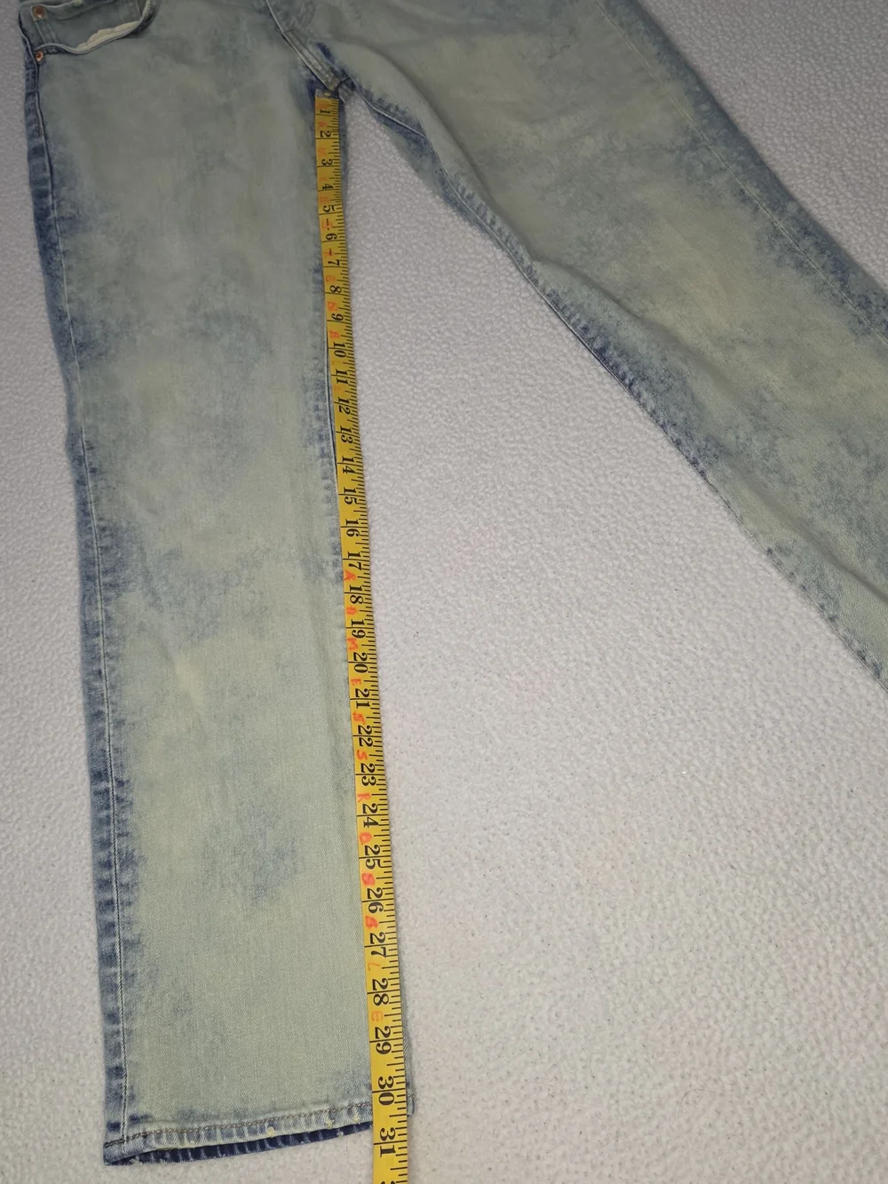 Levi's Men's 511 Light Blue Acid Wash Straight Jeans Red Tab